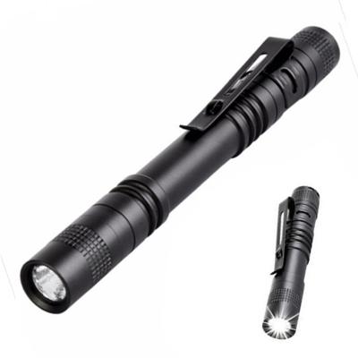 China Mini Led Pocket Torch Light Outdoor Camping Hiking Waterproof Walking Lantern Use AAA Battery Fixed Focus Zoom Dentist Pen Flashlight for sale