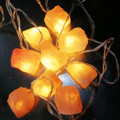 China Garden Usb Powered 2aa Battery Room Decoration Fairy Night Lights Natural Hand Carved Salt Lamp String Himalayan Light for sale