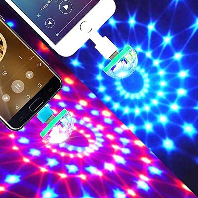 China Stage Party Led Car Atmosphere Lamp USB Mini Portable Voice-Activated Magic Disco Ball Strobe Light For Home Party Karaoke for sale