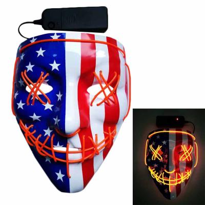 China Eco-Friendly Cosplay Scary Horror Masquerade Mask Party Festival Halloween Luminous Glowing Glowing Glow in Dark Neon Mask for sale