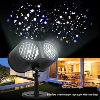 China Outdoor Waterproof ABS Christmas Rotating Snowfall Snowflake Led Projector Lights Lamp With Remote Control For Christmas Party for sale