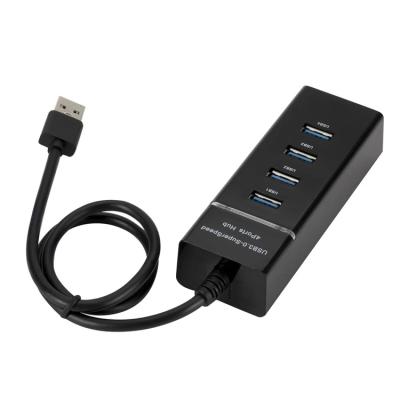 China Power Charging New Black Ultra-thin Portable Usb 3.04 Usb Splitter Left Hub Usb Cable For Computer Laptop Multi-Device Accessories for sale