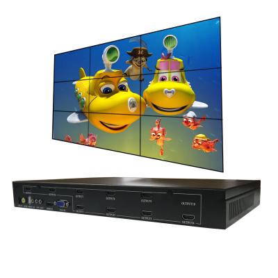 China Slot video wall processor 4k 3x3 4096x2160@60HZ signal input and video signal TV process and 1920x1080 each channel output for sale