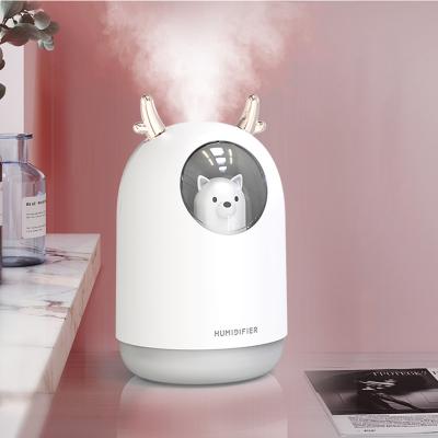 China Cute Mini Air Humidity M106 Shape Usb Humidifiers With Led Night Light 300ml Air Humidifier for sale