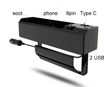 China 2021 New Updated Mobile Phone Version ABS Car Console Storage Box Car Seat Pocket Storage Box for sale