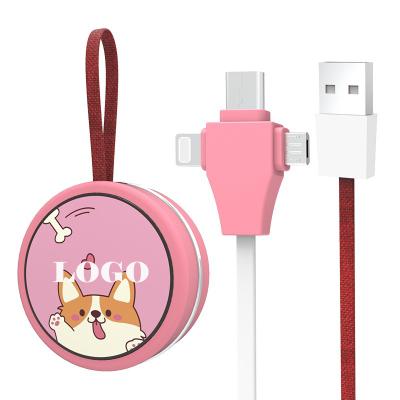 China Free OEM Retractable/3in1/tangle Mobile Phone 3 in1 USB Cable USB Key Chain Free Universal Charging Retractable Data Cable in stock for sale