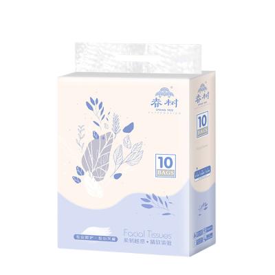 China Hot Selling Wet Dismountable Paper Face Towel Comfortable Soft Eco-friendly Facial Tissue Acrylic Pouches 6 Packs for sale