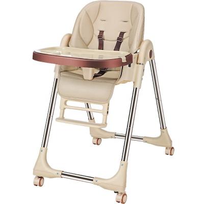 China Modern Children's Multifunctional PP Stainless Steel Tube Dining Chair With Extended Backrest In Running Referee Chair Baby Feeding for sale