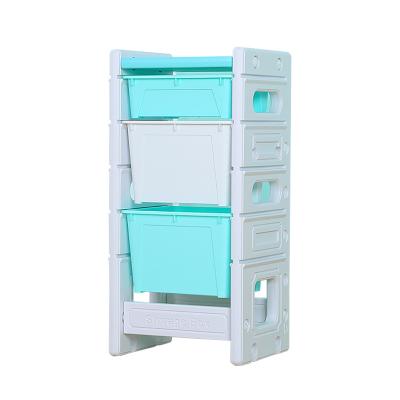 China Children's Food Grade PP Baby Drawer Colorful Plastic Storage Combination Freestanding Closet Cabinet Organizer For Kids for sale