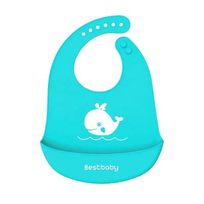 China Viable children's silicone waterproof three-dimensional bib general children's cartoon saliva bib baby eating bib for sale