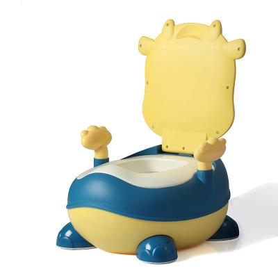 China PU Little Potty Trainer Soft Pu Cushion Seat Baby Potty Training Toilet Chair Creativity Kids Potty Trainer Cow1-8 Years for sale