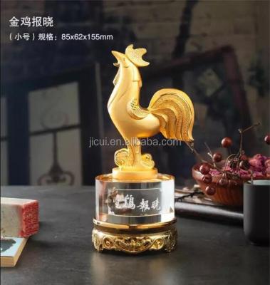 China 2017 New Design Metal High Quanlity Gold Rooster Award Gold Chanticleer Trophy For Company Gift for sale