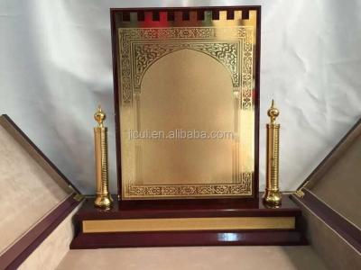 China Europe Saudi Arab Rectangle Wooden Plaque Trophy for sale