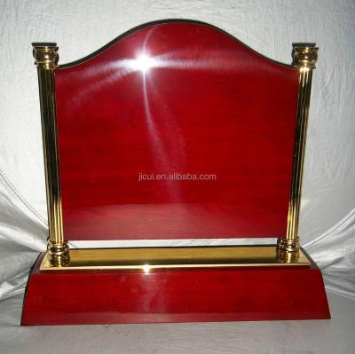 China Wholesale Custom High Gloss White Europe Finish Wood Plaque/Custom Wood Trophies Award For Gifts JKC-021 for sale