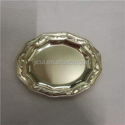 China India Gold Square Souvenir White Dish for sale