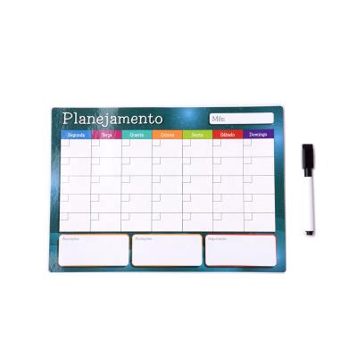 China 2020 New Design Amazon Hot Sales Dry And Erase Fridge Magnet Magnetic Weekly Planner Writing Board for sale