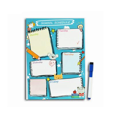 China A4 Size OEM Magnetic Weekly Planner Board Magnetic Writing Board for sale