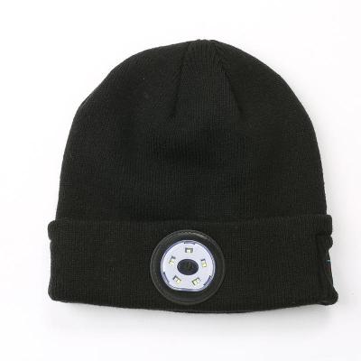 China New Fashion Verified Winter Beanie Hat Unisex Cordless Hat With LED Light Music Beanie Hat For Running Hiking for sale