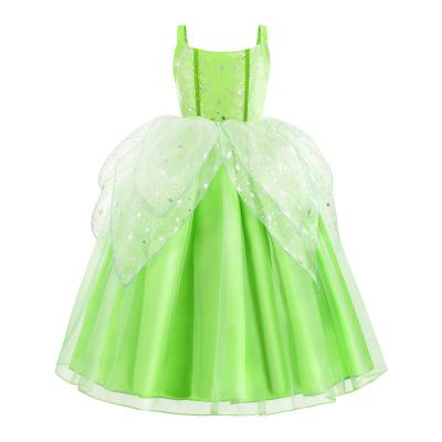 China Festival Decoration Bridesmaid Spot Cosplay Performance Cartoon Costume Tinkerbell Tinkerbell Princess Dress With Wing for sale