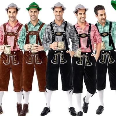 China Bavarian German Festival Decoration Adult Oktoberfest Lederhosen Costume Man Oktoberfest Beer Male Halloween Cosplay Party Costume for sale