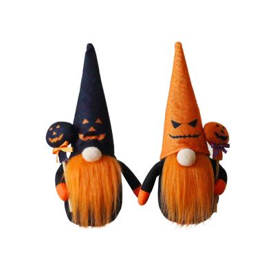 China Holiday Decorations Halloween Party Decorations Doll Faceless Gnomes Toys Shrink Dolls Pumpkin Face Creative Ornaments for sale