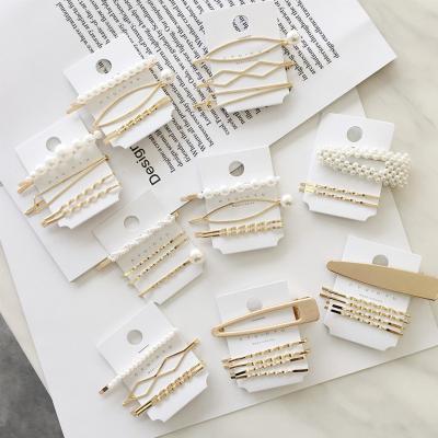 China HAIR DECORATION Tracy and Pearl Wholesale Bobby Hairpin Barrette Hair Clip 3PCS Fashion Women Rhinestone Hair Clip Sets for Women Girls for sale