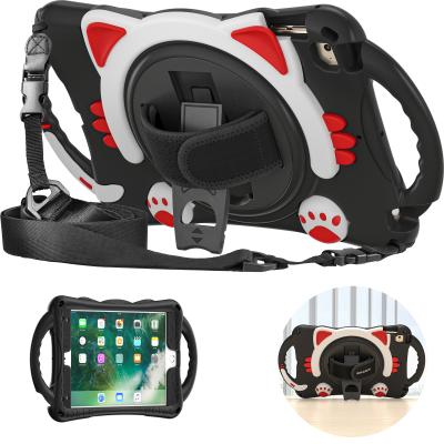 China Shockproof Design Friendly Tablet Kids Rubber Case with Kickstand and Shoulder Strap for mini 1/2/3/4/5 for sale