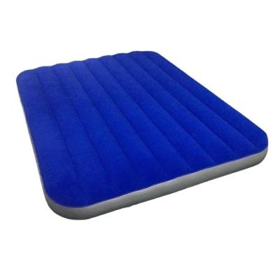 China Factory Foldable Custom Camping Extra Wide Dark Blue Outdoor Air Mattress Double for sale