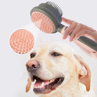 China GP026 Dog Cat Grooming Bath Massage Brush Sustainable Pet Hair Removal Needle Comb for sale