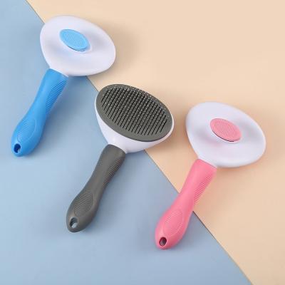 China GP027 Wholesale Viable One-Button Hair Removal Brush Automatic Pet Knot Opening Beauty Comb for Cats and Dogs for sale