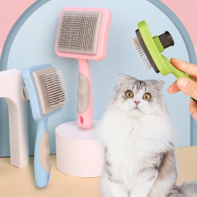 China GP032 Viable Pet Needle Comb Steel Self-cleaning Massage Cat And Dog Grooming Sets A Pimple Hair Removal Comb for sale