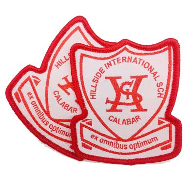 China Custom High Quality 3D School Uniform Woven Badge Badge for sale