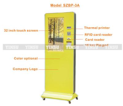 China Exchange Currency Ticket Dispenser Kiosk / Payment Kiosk Machine 32 Inch Monitor for sale