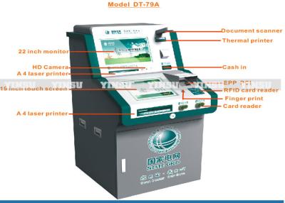 China Machine ATM van de hoog rendement de Automatische Teller 22 Duimtouch screen en Speldstootkussen Te koop