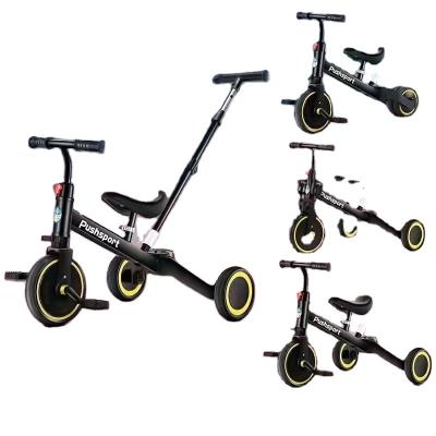 China Car Children's Balance Car Push Rod 4 in 1 Outdoor Children's Bike Tricycle Balance Car Children's Toys for sale