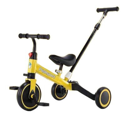 China Car Children's Balance Car Push Rod 4 in 1 Outdoor Children's Bike Tricycle Balance Car Children's Toys for sale