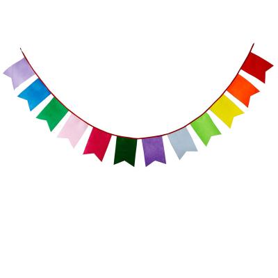 China Wedding Bunting Colorful Felt Factory Wholesale Felt Garland Christmas Party Decoration Birthday Pennant Flags Factory for sale