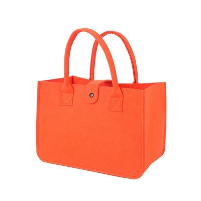 China Felt Bag Factory Outlet Felt Bag Customized LOGO Felted Fabrics Tote Bag Eco Friendly Reusable Shopping Bag for sale