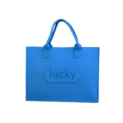 China Felt Bag Shopping Tote Bag Custom Logo Felt Bag Eco-Friendly Reusable Non Woven Tote Handbag Bag Shopping Bag for sale