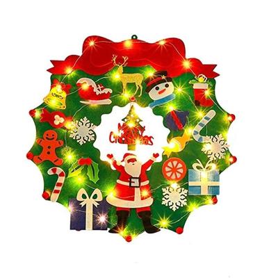 China Kids Wall Hanging New Year Christmas Decorations DIY Felt Christmas Trees Felt Christmas Tree for sale