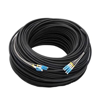 China Outdoor Factory Sell Cpri Lc Outdoor Cable 7.0Mm 2 Cores Drop Patch Cable Single Mode Lc Duplex Cpri Optical Cable for sale