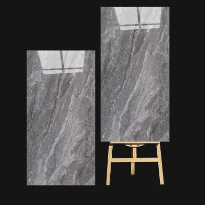 China Building Material Interior Glazed Grey Color Ceramic Porcelain Floor Tile 75X150 for sale