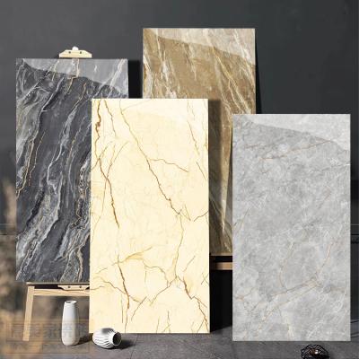 China large size floor tiles golden line glazed polished porcelain tile flooring high gloss for sale