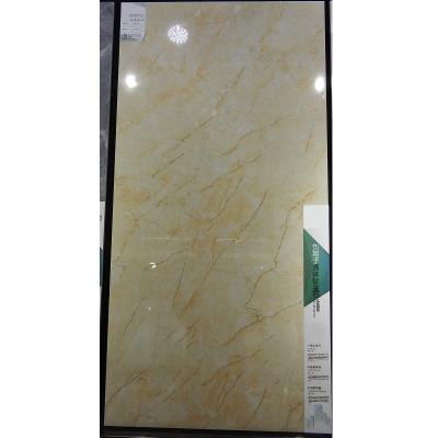 China 600x1200mm Golden Line / Sand Design Porcelain Tiles Yellow Glazed Polished Floor Tile for sale