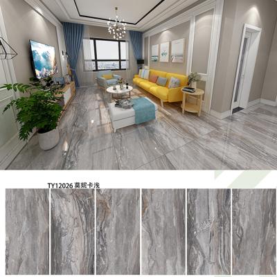 China Cheap floor non slip crystal polished porcelain glazed tile ceramic white body for sale