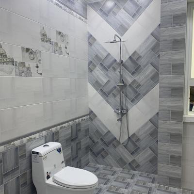 China New Bathroom Designs 30X60cm Shower Decorative Ceramic Wall Tiles Sugar Matt for sale