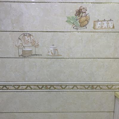 China Golden design polished glazed dinning room wall ceramic tile 300X600mm for sale