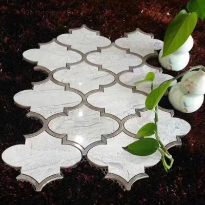 China Chinese ceramic mosaic tiles arabesque lantern mosaic marble lantern mosaic tile for sale