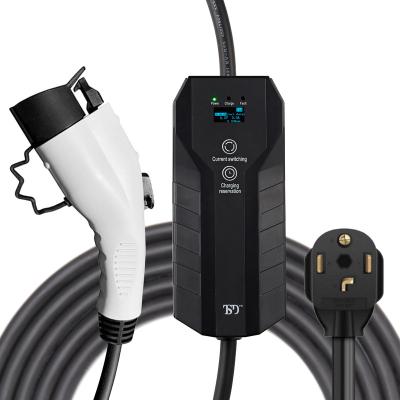 China Portable Type 1 EV Charger J1772 16A 3.5KW 7KW Charging Station with Quick Charge (NEMA14-30 Plug) TSD-EV16A601US for sale