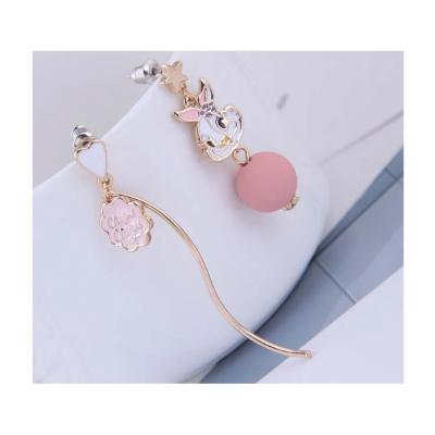 China Vintage Latest New Style Chinese Alloy Painting Oil Earrings Ladies Lace New Earrings for sale